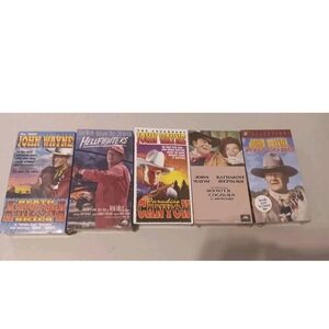 Classic Western Movie John Wayne VHS Lot of 5 movies